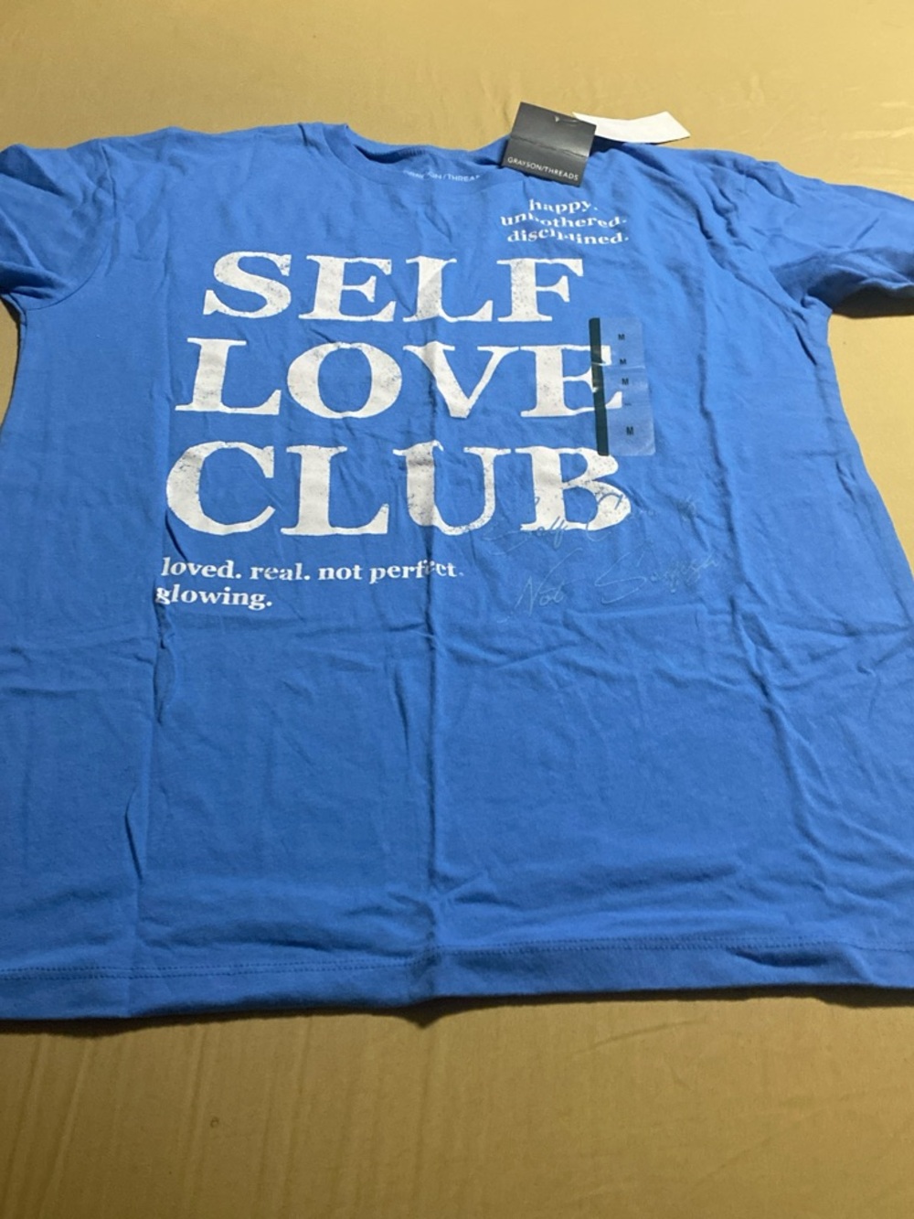 Grayson Threads SELF LOVE CLUB Tee - Blue & White